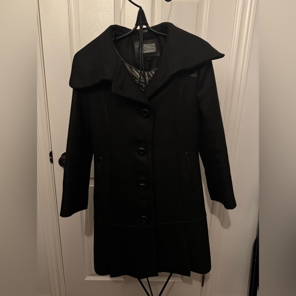 Mackage Will Blend/Leather Accent Belted Coat (Like New) - Picture 9 of 10